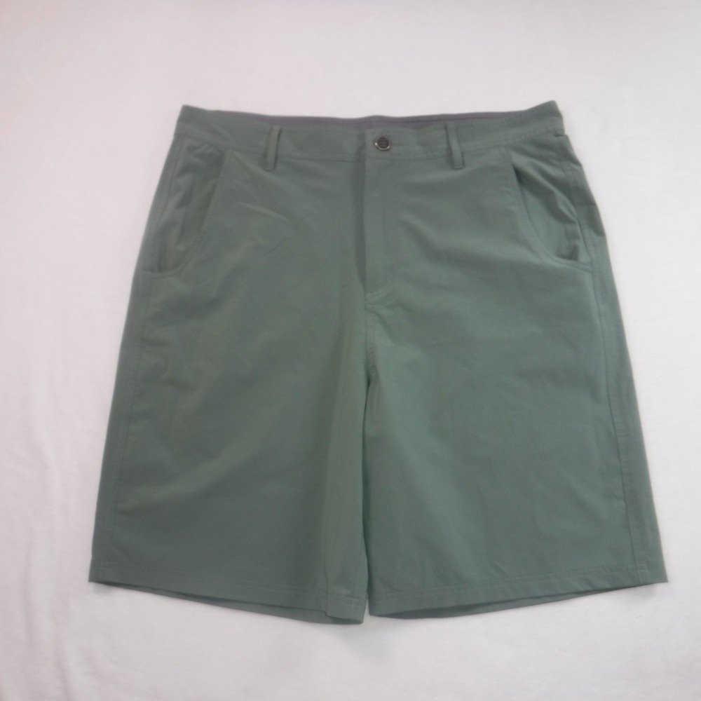 Free Fly Mens Everyday Shorts Sage Green Performance Stretch Size 34‎